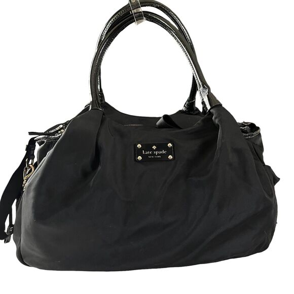 kate spade Handbags - Kate Spade New York Stevie Diaper Baby Bag Black Purse Handbag Shoulder Bag